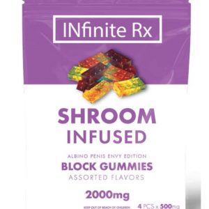 INfinite Rx Shroom Infused Albino Penis Envy Edition Block Gummies Edibles (2000mg)